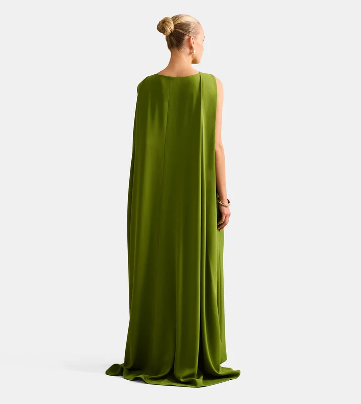 Forever New  ABIGAIL Embellished Cape Detail Evening Dress for Women | Best Price UAE